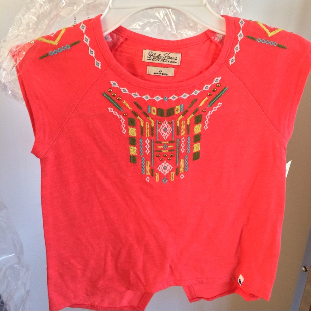Lucky Brand Embroidered Tee